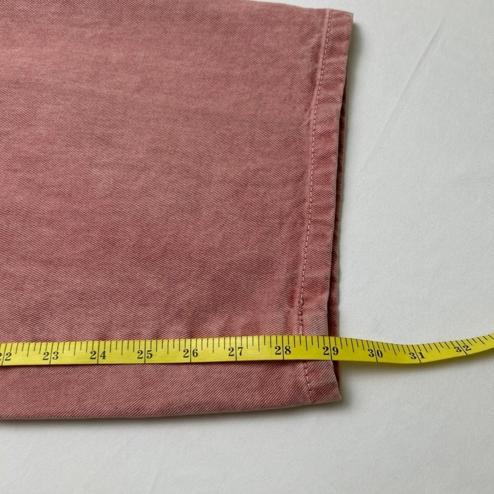 HiRisk Womens High Rise Pleated Wide Leg Cargo Pants Size M/10 Mauve Pink